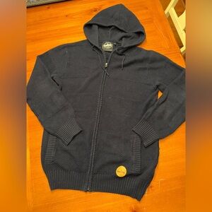 Vintage Rip Curl Navy Textured Zip-Up Sweater